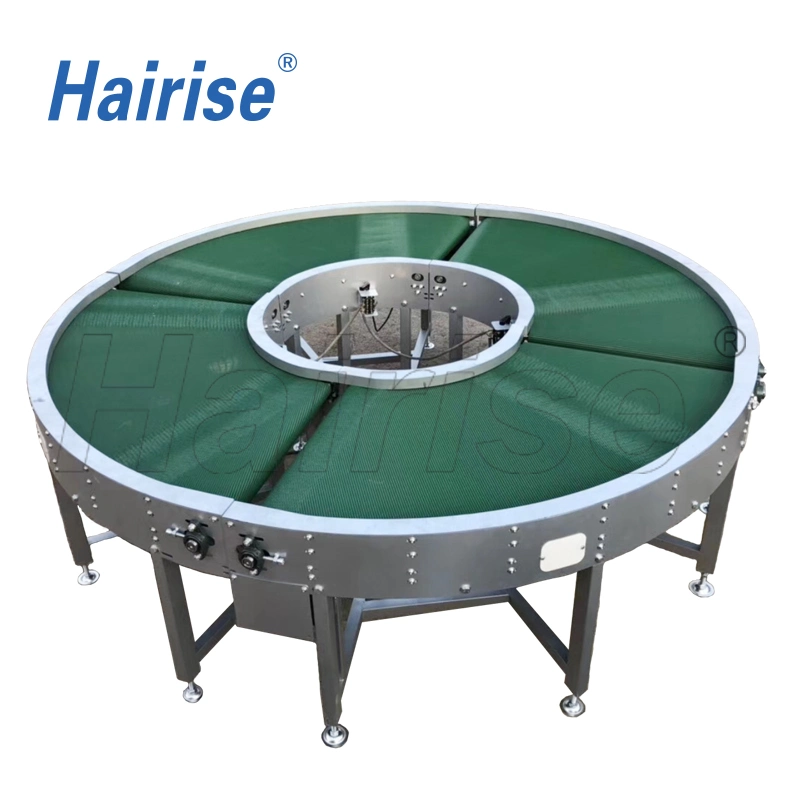 Hairise Best Price Comfortable China High Quality PVC Belt Turning Conveyor System Wtih ISO& CE &FDA Certificate