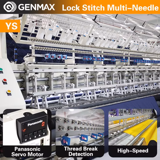 Computerized Lock Stitch Shuttle Multi Needle Quilting Machine